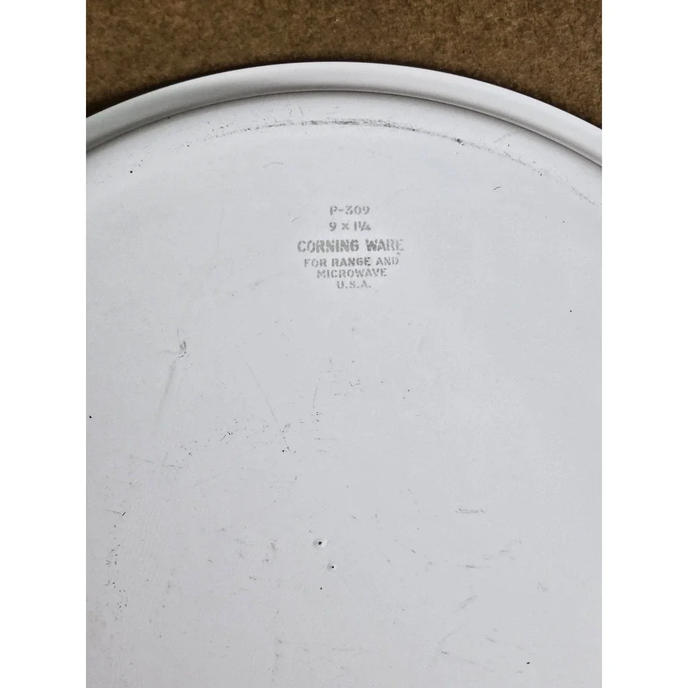 Vintage Corning Ware Cornflower Blue 9 Inch Pie Plate P-309 Pyroceram